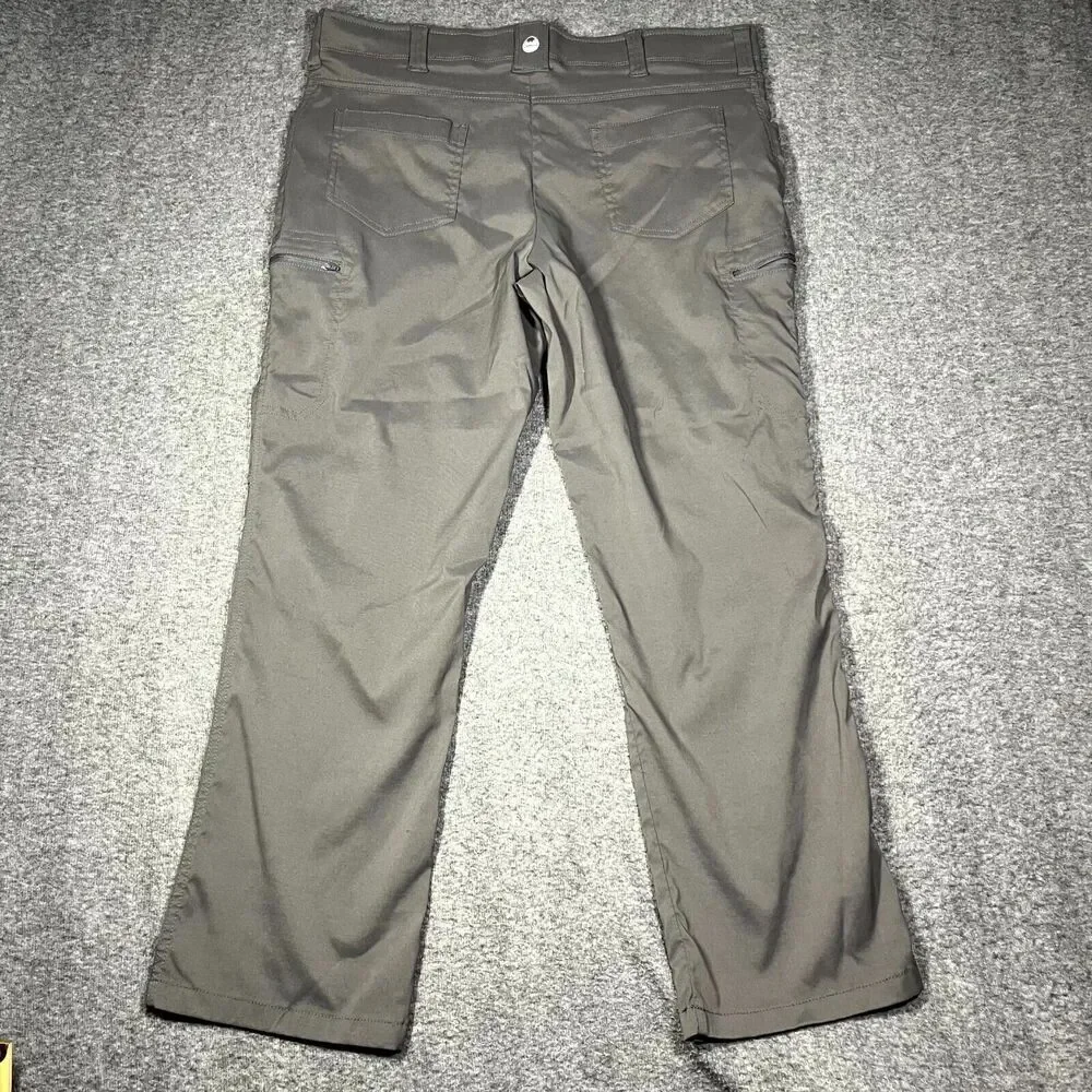Wrangler Outdoor Hiking Pants Mens 40 x 30 Gray Stretch Fishing Travel Cargo